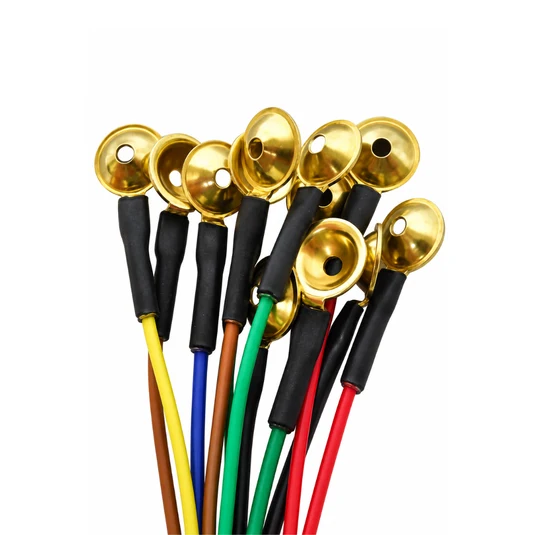 Detalle de electrodos de copa de oro para EEG KT88